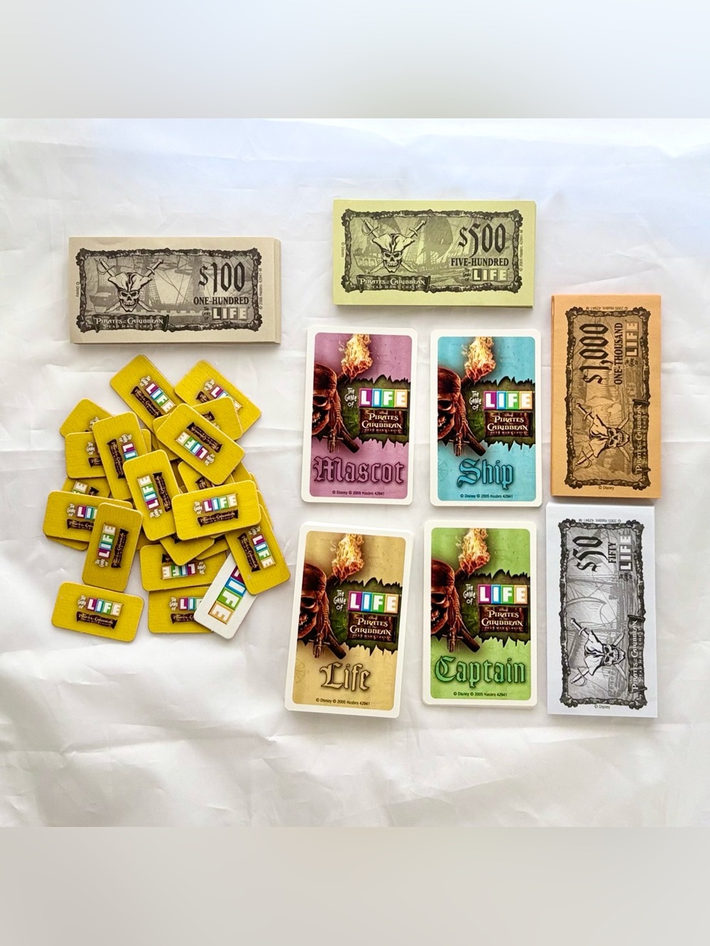 Pirate Caribbean Dead Man Chest Game Of Life Part 25 Tile 60 Card Money Full Set
